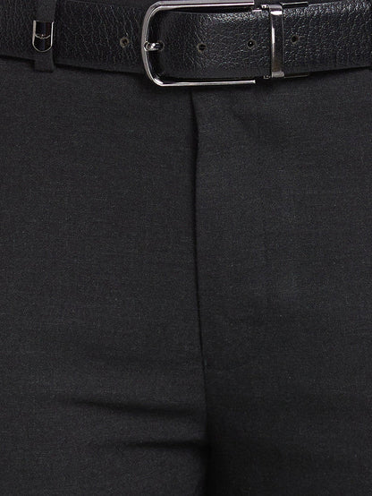 Park Avenue Men Black Solid Super Slim Fit Trouser