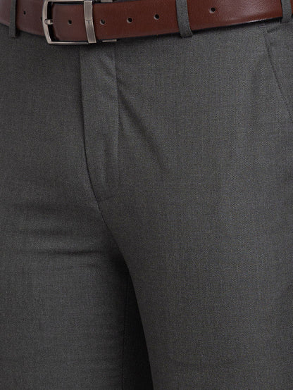 Park Avenue Men Green Solid Super Slim Fit Trouser