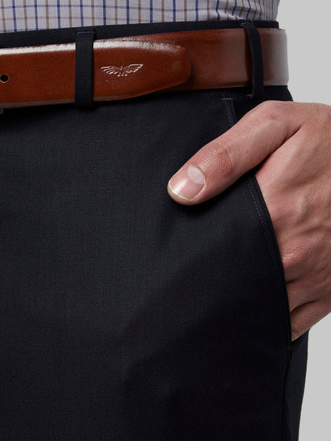 Park Avenue Men Blue Smart Fit Structured Trouser