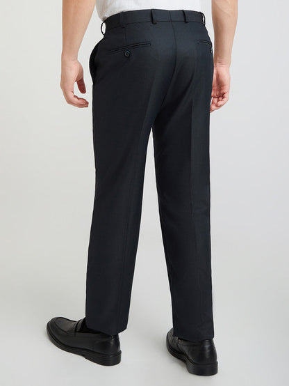 Park Avenue Blue Stripe Regular Fit Polyester Blend Trouser