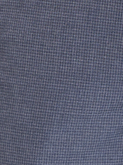 Park Avenue Blue Checks Regular Fit Polyester Blend Trouser
