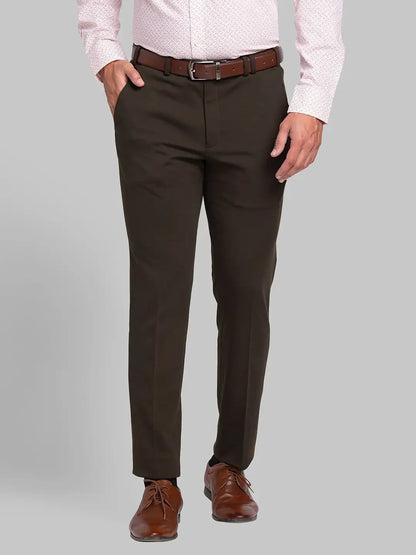 Men Green Active Fit Print Rayon Blend Trouser