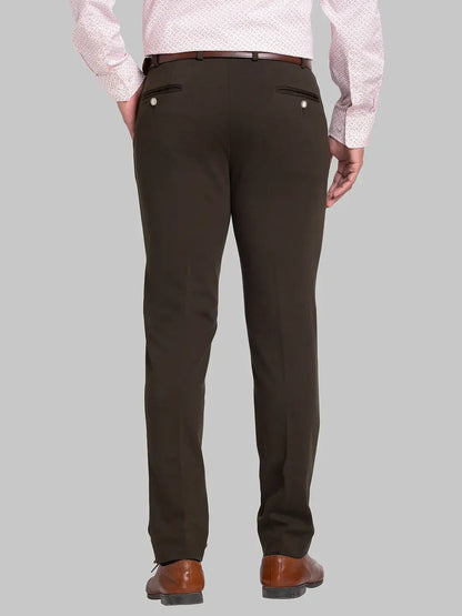 Men Green Active Fit Print Rayon Blend Trouser