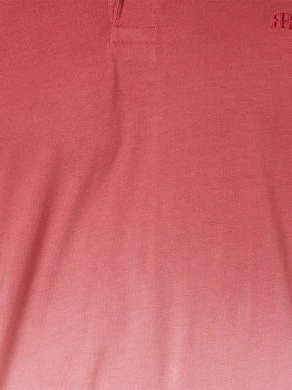 Raymond Contemporary Fit Printed Dark Maroon T-Shirt