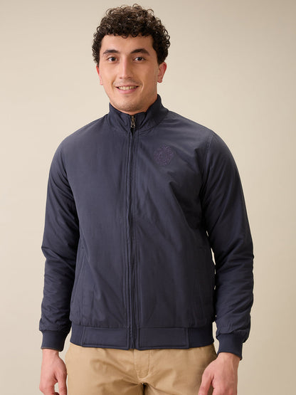 Raymond Men Grey Contemporary Fit Polyester Jacket