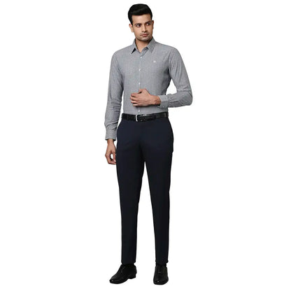 Men Green Slim Fit Stripe Cotton Shirts