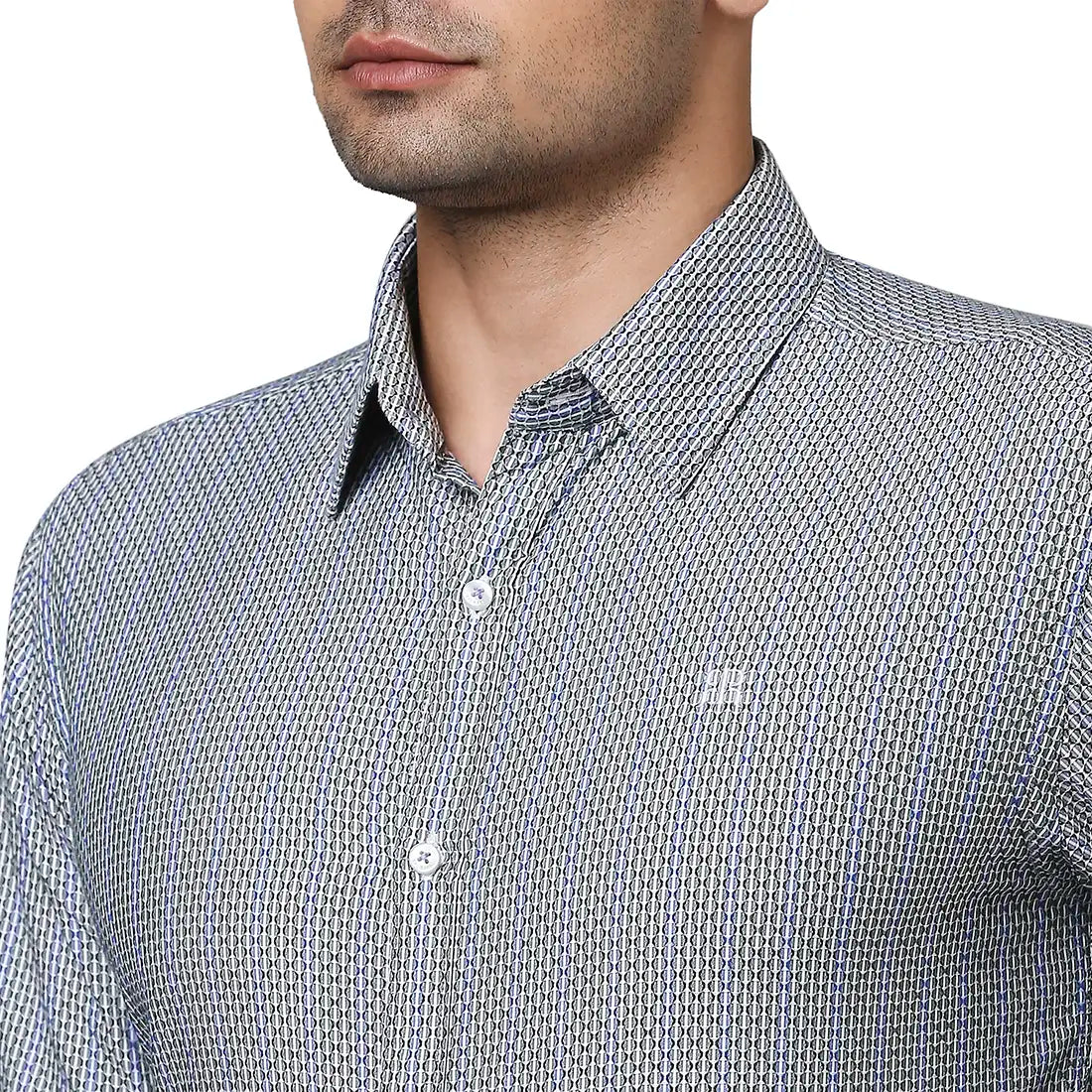 Men Green Slim Fit Stripe Cotton Shirts