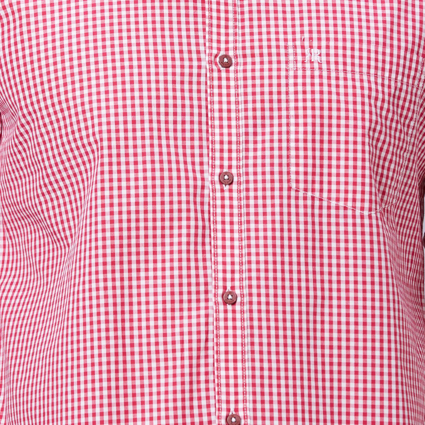 Men Red Contemporary Fit Checks Cotton Regular Collar Shirts