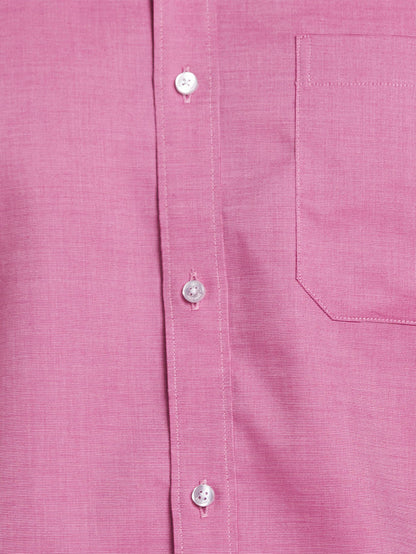 Raymond Pink Structure Contemporary Fit Full Sleeve Cotton Shirt