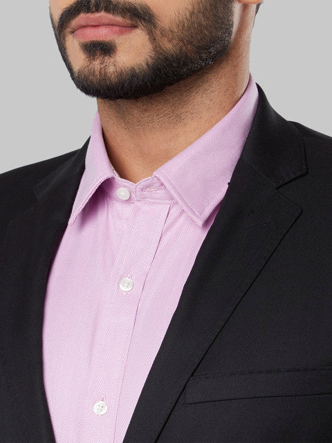 Raymond Men Black Slim Fit Polyester Blend Blazer