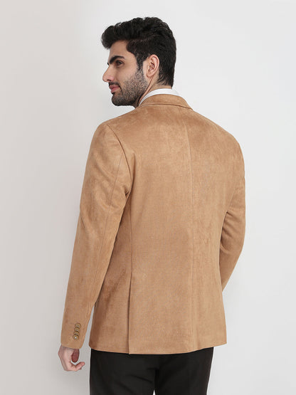 Raymond Men Brown Solid Regular Fit Terylene Blend Blazer