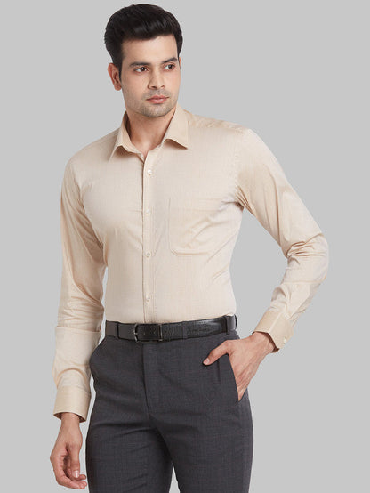 Raymond Brown Structure Contemporary Fit Full Sleeve Cotton Blend Shirt