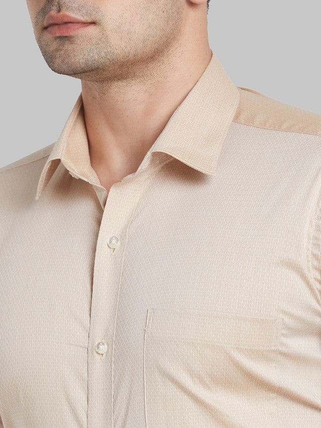 Raymond Brown Structure Contemporary Fit Full Sleeve Cotton Blend Shirt