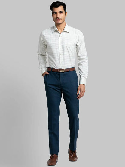 Men Green Contemporary Fit Checks Cotton Full Sleeve Shirts