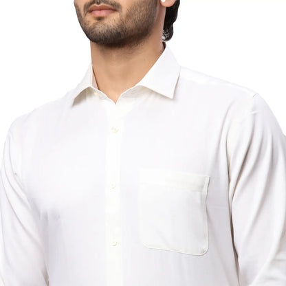 Men Yellow Contemporary Fit Solid Cotton Cut Collar Shirts