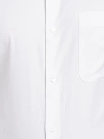 Men White Contemporary Fit Structure Cotton Shirts