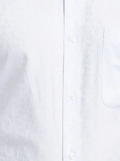 Men Blue Contemporary Fit Jacquard Cotton Shirts