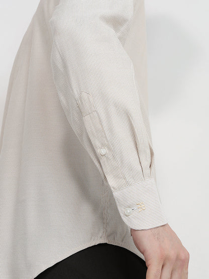 Raymond Men Yellow Structure Contemporary Fit Bamboo Blend Full Sleeve Formal Shirt