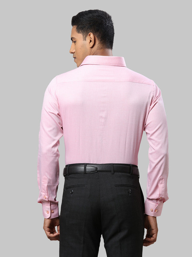 Raymond Pink Structure Slim Fit Full Sleeve Cotton Shirt
