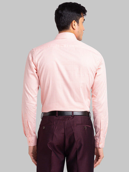 Raymond Men Pink Checks Cotton Formal Shirt