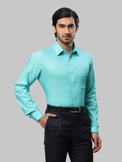 Raymond Green Structure Slim Fit Full Sleeve Cotton Shirt