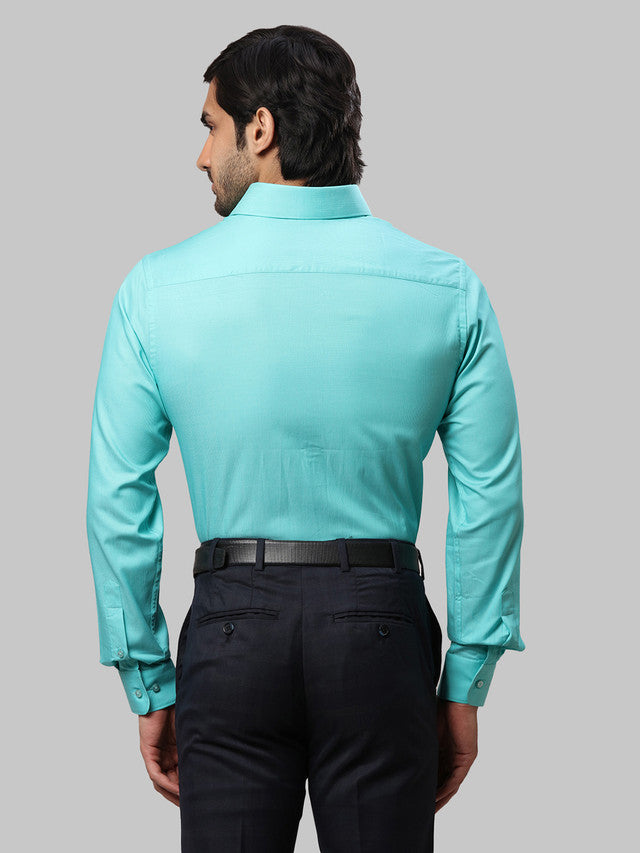 Raymond Green Structure Slim Fit Full Sleeve Cotton Shirt