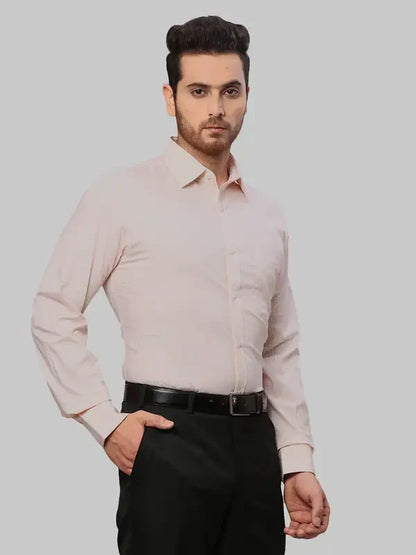 Men Orange Slim Fit Checks Cotton Shirts