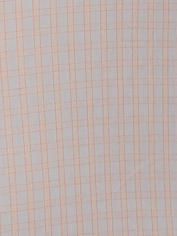 Men Orange Slim Fit Checks Cotton Shirts