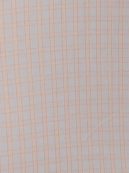 Men Orange Slim Fit Checks Cotton Shirts