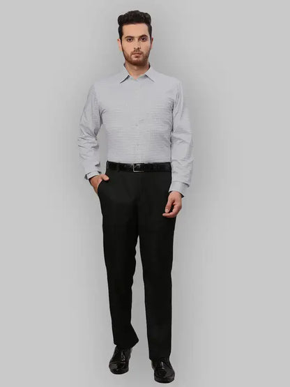 Men White Slim Fit Checks Cotton Shirts