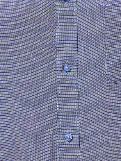 Raymond Men Blue Structure Slim Fit Cotton Shirt
