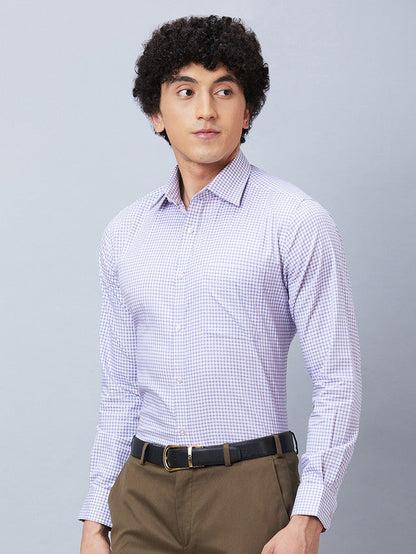 Raymond Purple Structure Slim Fit Cotton Formal Shirt