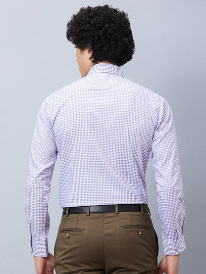 Raymond Purple Structure Slim Fit Cotton Formal Shirt