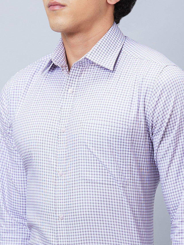 Raymond Purple Structure Slim Fit Cotton Formal Shirt