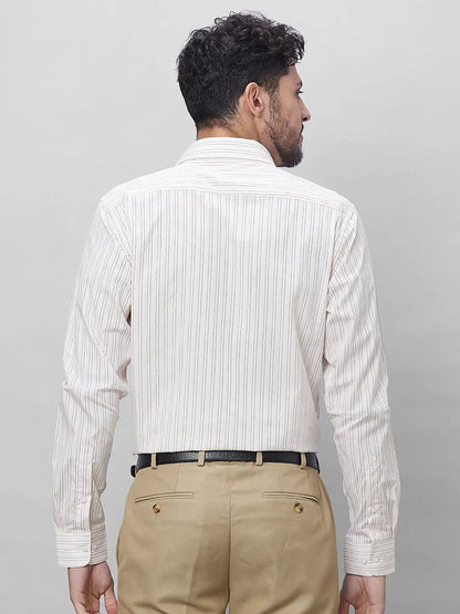 Raymond Men Pink Structured Slim Fit Cotton Formal Shirt