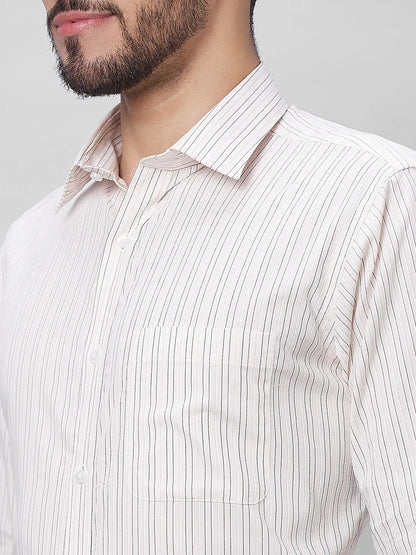 Raymond Men Pink Structured Slim Fit Cotton Formal Shirt