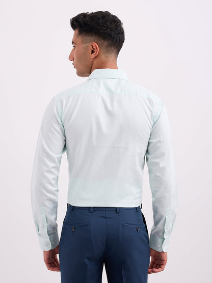 Raymond Men Blue Structure Slim Fit Cotton Full Sleeve Formal Shirt