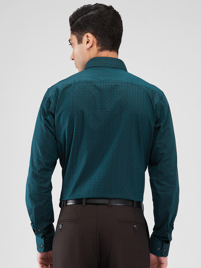 Raymond Green Structure Slim Fit Cotton Formal Shirt