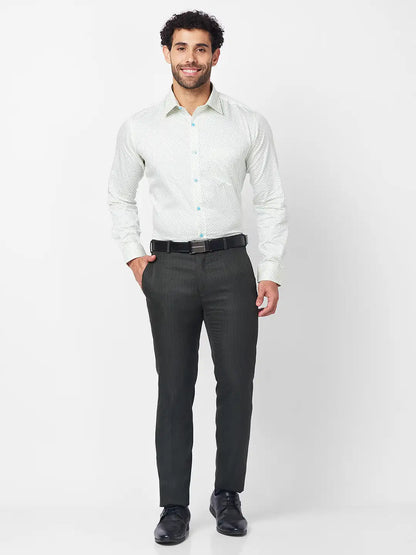 Raymond Men Blue Structure Slim Fit Cotton Shirt