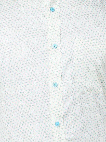 Raymond Men Blue Structure Slim Fit Cotton Shirt