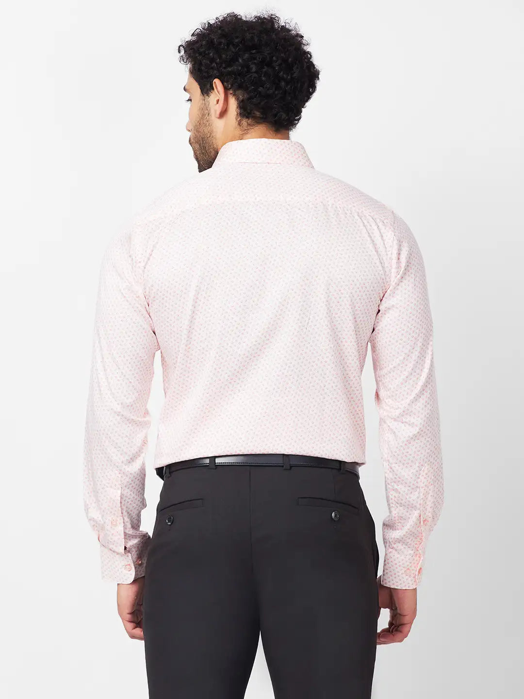 Raymond Men Red Structure Slim Fit Cotton Shirt