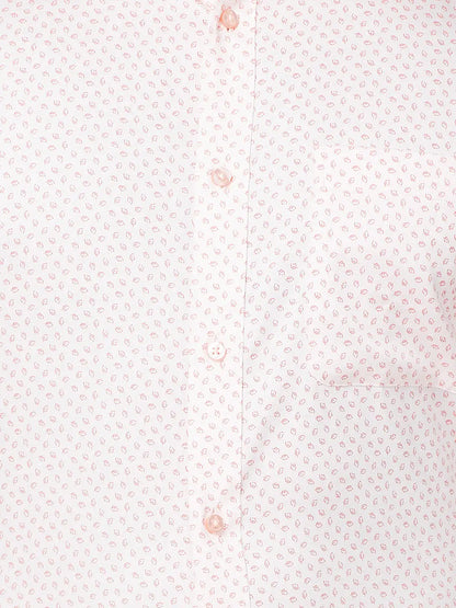 Raymond Men Red Structure Slim Fit Cotton Shirt