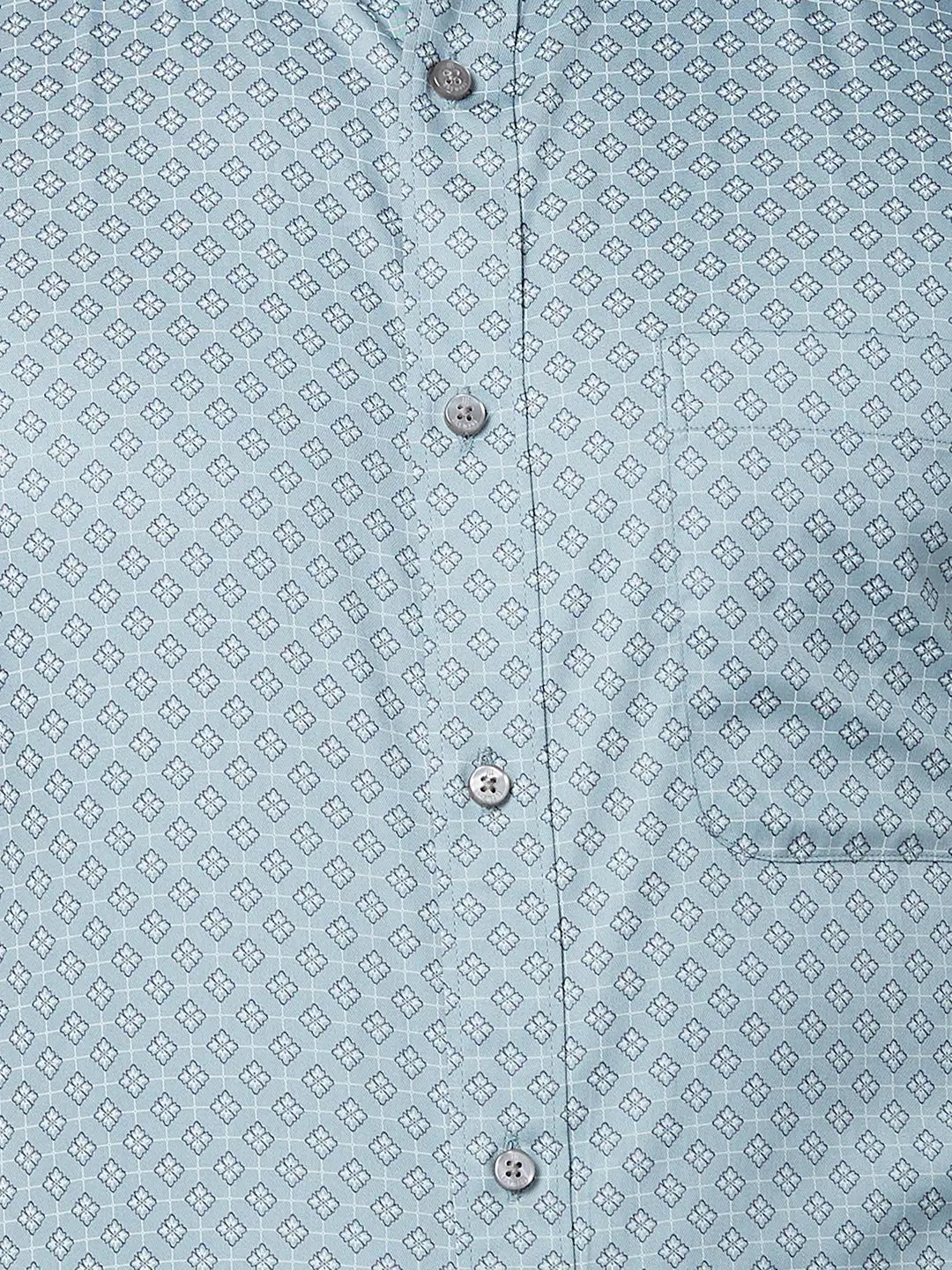 Raymond Men Grey Structure Slim Fit Cotton Shirt