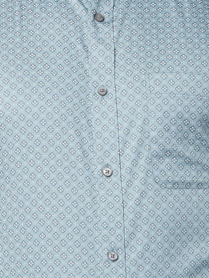 Raymond Men Grey Structure Slim Fit Cotton Shirt