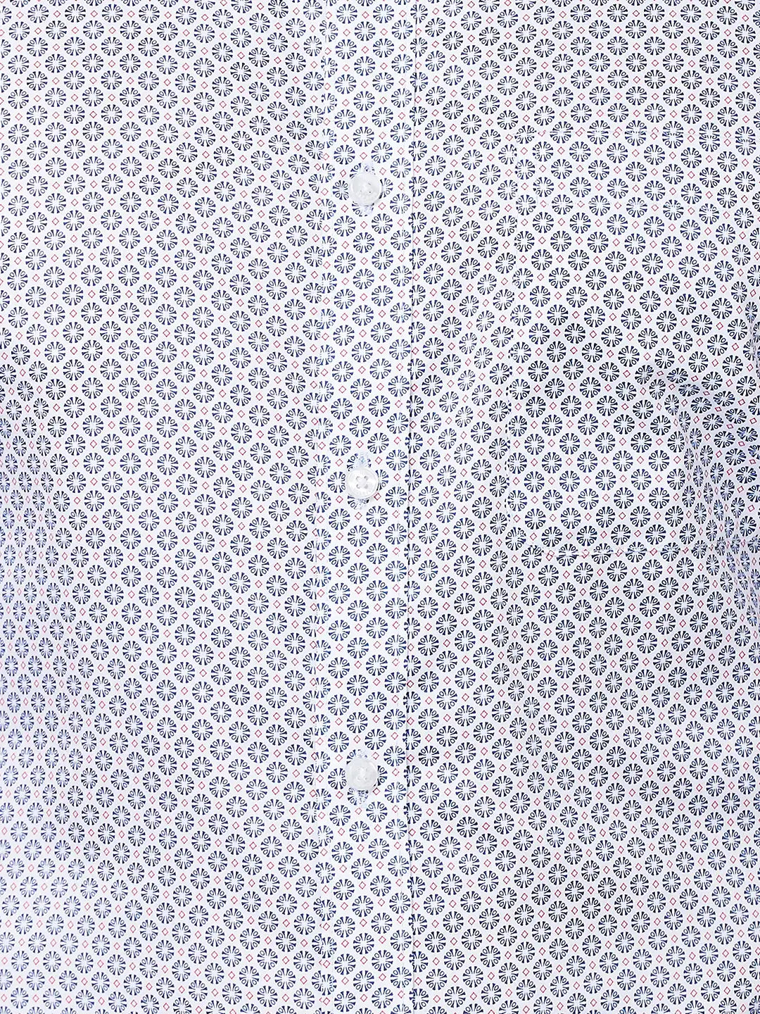 Raymond Men Blue Print Slim Fit Cotton Shirt