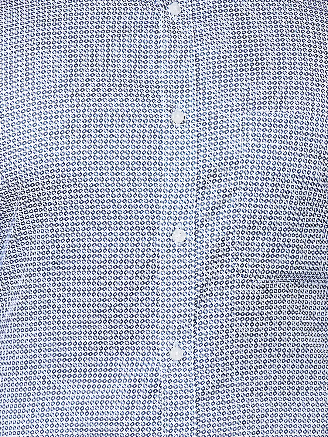 Raymond Men Blue Print Slim Fit Cotton Shirt