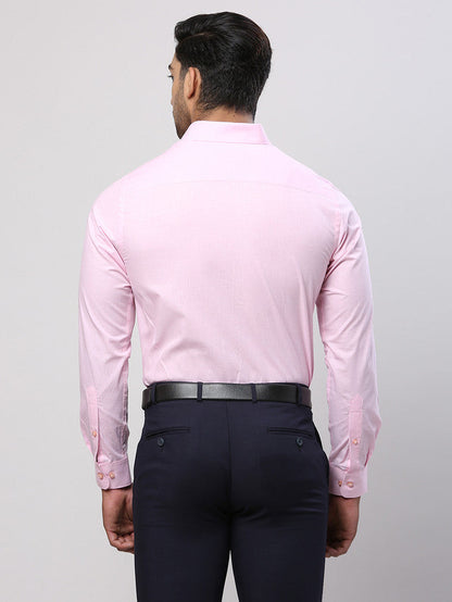 Raymond Men Pink Solid Slim Fit Cotton Formal Shirt