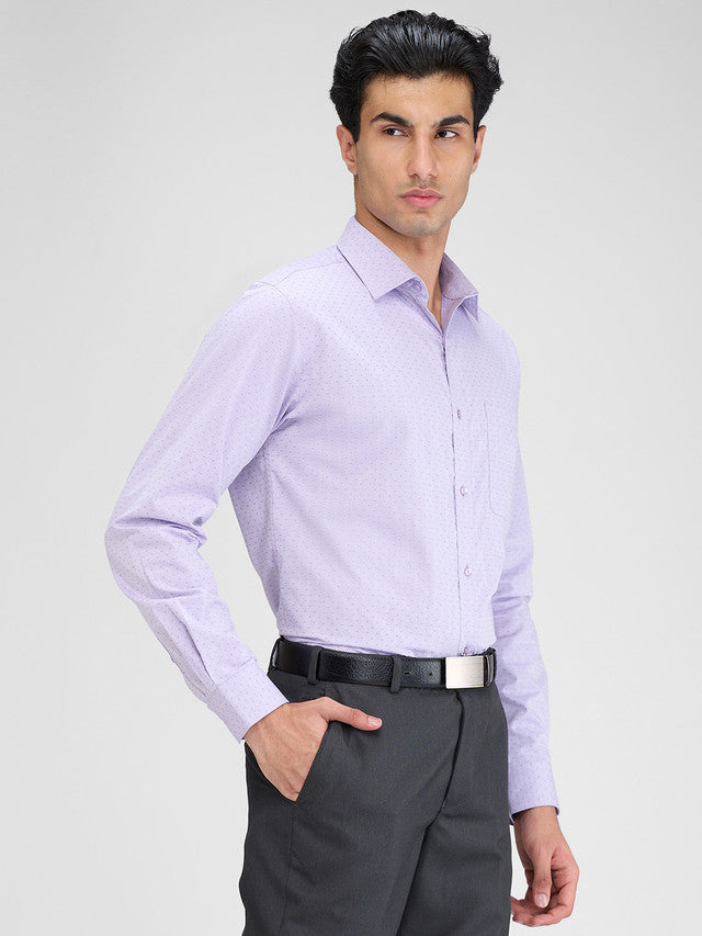Raymond Purple Structure Slim Fit Full Sleeve Cotton Shirt