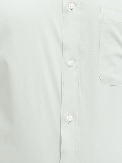 Raymond Green Solid Slim Fit Full Sleeve Cotton Shirt