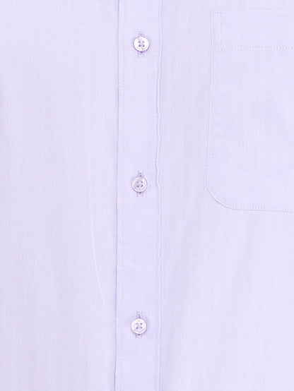 Raymond Purple Solid Slim Fit Full Sleeve Cotton Shirt